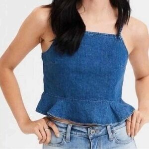 American Eagle Denim Top Size XS NWT